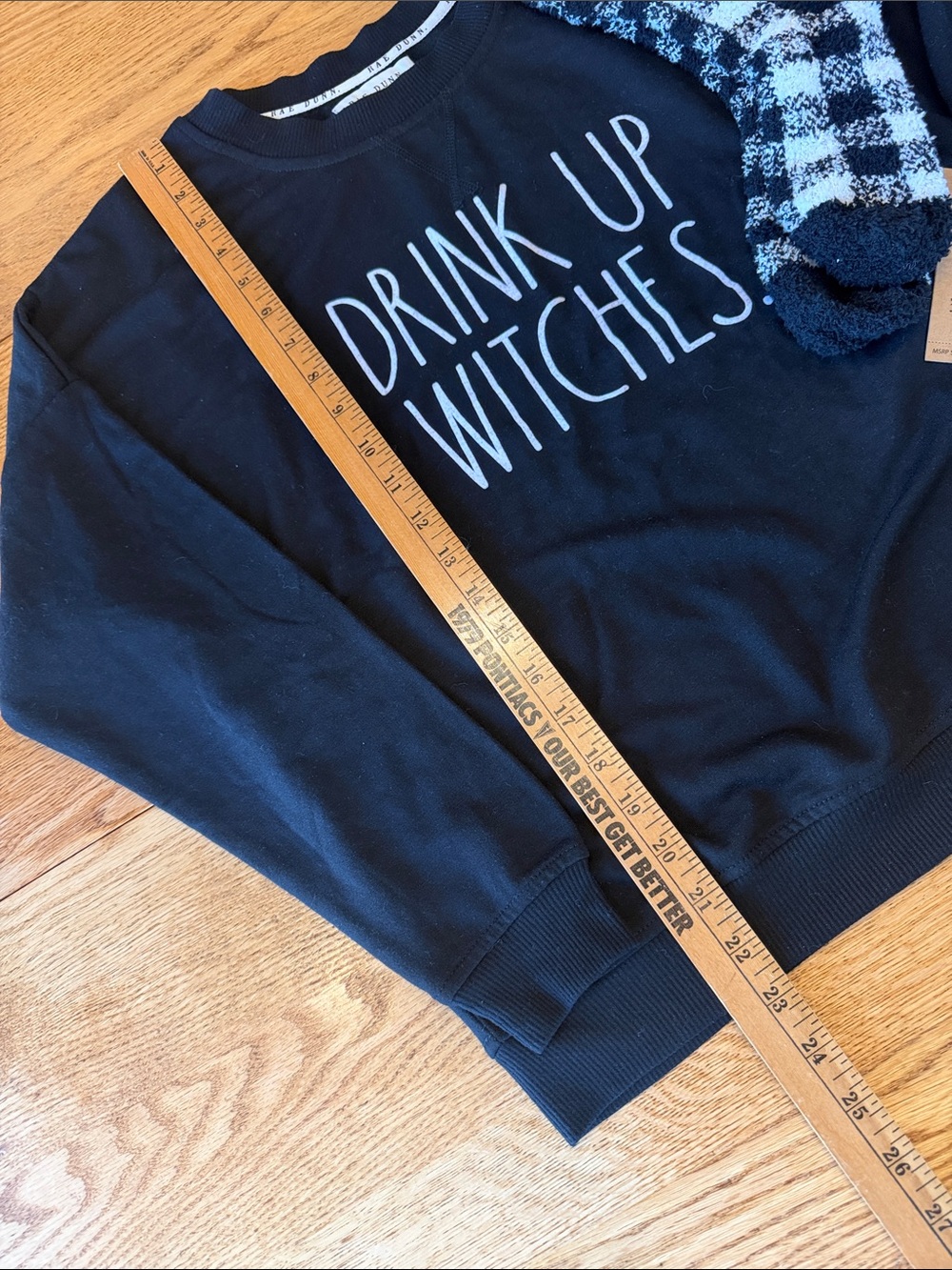 Rae Dunn "Drink Up Witches" Sweatshirt & Cozy Socks Loungewear Set - Picture 3 of 12